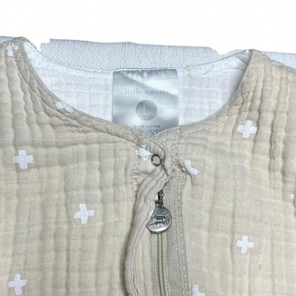 Little-unicorn Cream and Tan Sleepsuits-babygrows - Picture 4 of 6